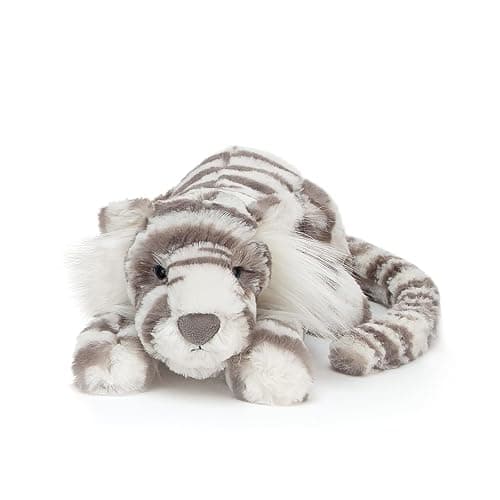 Jellycat Sacha Snow Tiger Stuffed Animal, Little 8 inches - Big Cat Plush Toy - Classic Children's Gift thumbnail 2
