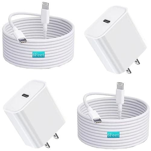 2 Pack 6 Ft iPhone Fast Charger - Image 1
