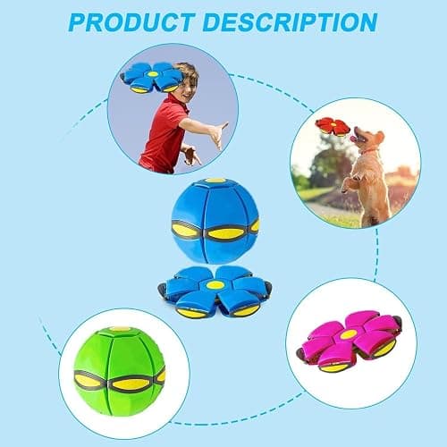 Genérico Pelota Saltarina para Niños, Gracioso Metaball Mágico, Platillo Volador Magic Metaball con 6 Luces, Children's Bouncing Ball para Interacción Entre Padres E Hijos, (Green) thumbnail 4