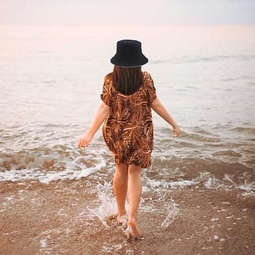 Bucket Hat Cotton Double-Side-Wear Reversible Sun Hat for Women Men, Summer Vacation Travel Beach Packable Fisherman Hat thumbnail 6