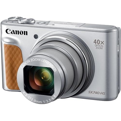 Canon PowerShot SX740 HS Digital Camera (Silver) – 20.3MP, 40x Optical Zoom, 4K UHD Video, Wi-Fi & Bluetooth, Compact Travel Point & Shoot (2956C001) + Bag + 64GB Memory Card thumbnail 2