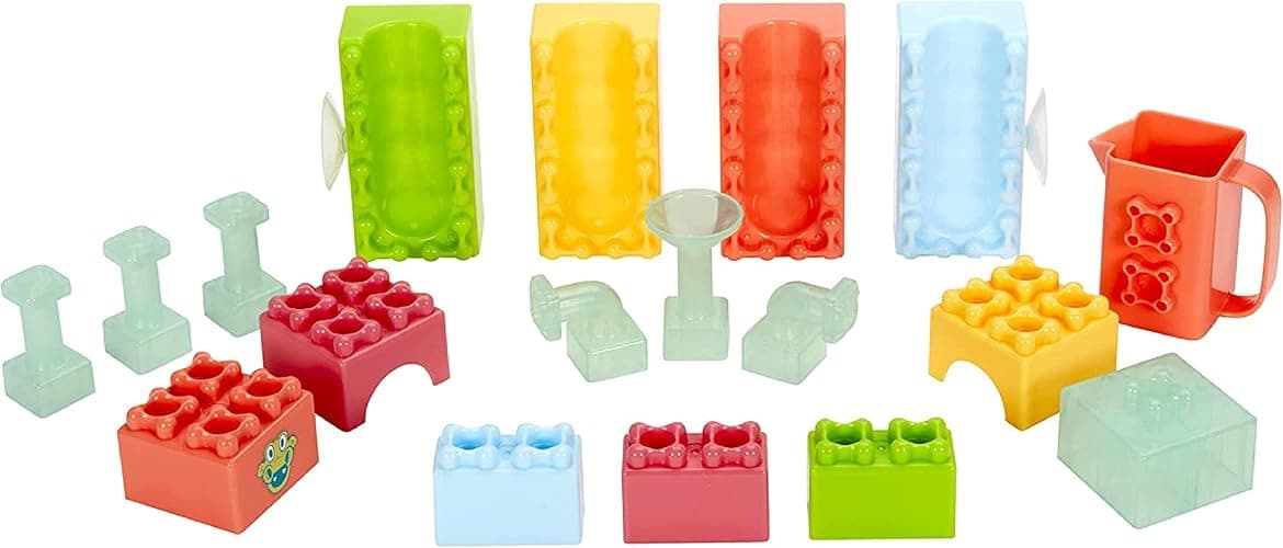 Baby Builders - Splash Blocks First Blocks for Babies and Toddlers, Easy to Connect, Bath Toy, Water Play thumbnail 4