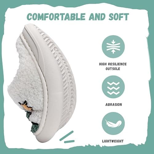 IceUnicorn Kids Slippers Boys Girls Warm Soft Plush Memory Foam House Slippers Big Little Kids Non-Slip Winter Home Shoes for Indoor Outdoor thumbnail 4