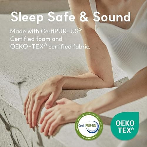 LIFEMENT 10 Inch Twin Mattress for Kids, Bamboo Cover Memory Foam Bed | Medium Firm Memory Foam Mattress in a Box, Breathable Bamboo Cover, Pressure Relief, Fiberglass Free, CertiPUR-US Certified thumbnail 8