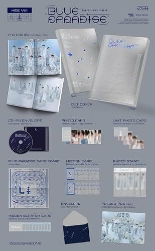ZEROBASEONE ZB1 BLUE PARADISE 5th Mini Album 2 Ver Set (SEEK VER + HIDE VER SET) thumbnail 5