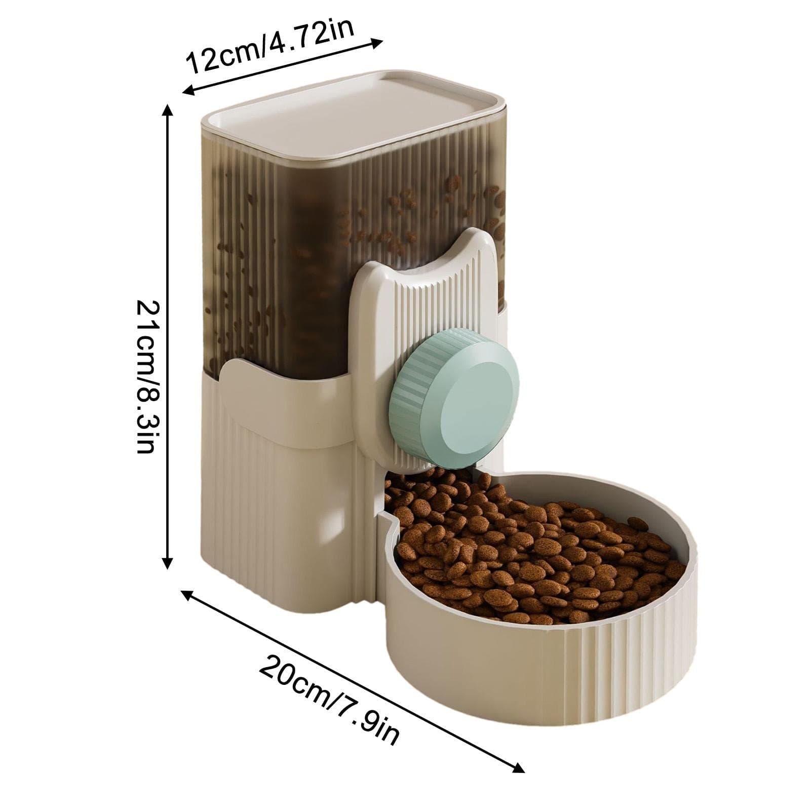 Cat Food Dispenser - Automatic Food Water Dispenser - 34 oz Auto Feeder Waterer, Water Food Bowl Dog Feeding Station for Cage Pet for Dog Cat Rabbit Chinchilla Ferret Wynott thumbnail 4