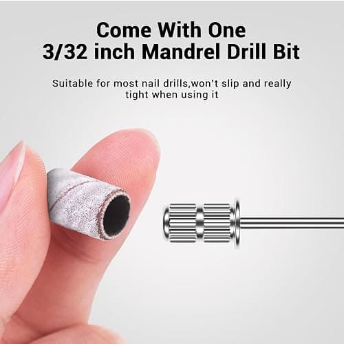 MelodySusie 100 Pcs Nail Drill Bits Sanding Bands for Nail Drill 240 Extreme Fine Grit Nail File Sanding Bands for Acrylic Nails Gel Manicures and Pedicure thumbnail 5