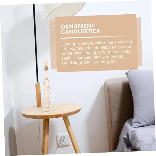 ULTNICE 1 Pc Romantic Retro Candle Holder Glass Candlesticks Home Candle Holder Dinner Candlestick Desktop Decor Champagne AG29UEJ21716W9T9N 26.5x9cm thumbnail 4