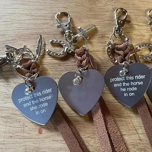 Protect This Rider and The Horse She Rode in On-Saddle Charm, Saddle Heart Charm, Equestrian Riding Gift,Horse Lovers Gifts thumbnail 8