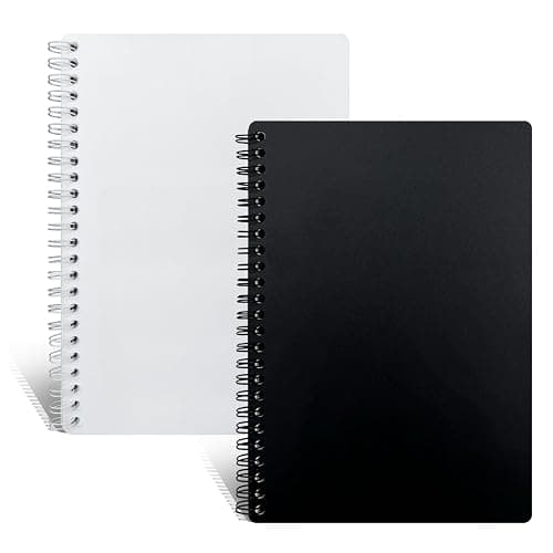 Ruatu 2 Pack Reusable Sticker Book Collecting Album Sticker Storage Organizer Book with 30+30 Sheets Blank Release Paper A5 Stickers Collection Notebook(Black+Clear) - Image 1