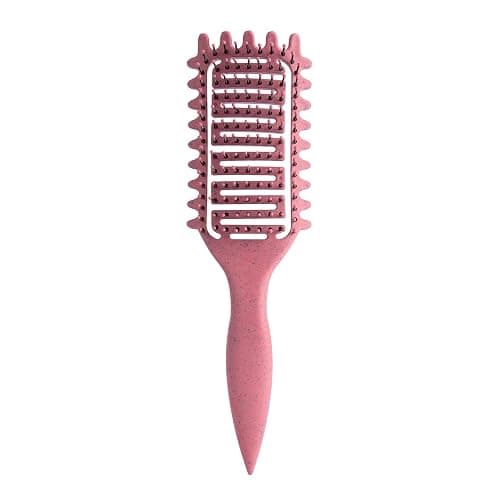 Curl Defining Brush,2024 Curly Hair Brush,Vented Hair Brush for Detangling, Shaping and Defining Curls For Women and Men Less Pulling (Pink) - Image 1