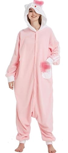 Eonxius Magic Novelty Hooded Onesie One Piece Pink Pajamas for Women thumbnail 4