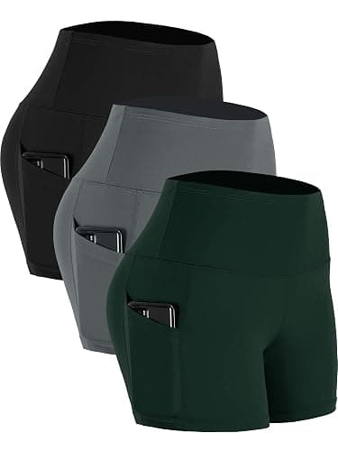 CADMUS High Waist Athletic Shorts for Womens Yoga Fitness Running Shorts with Deep Pockets - Image 1