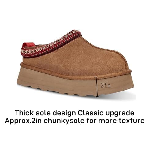 GZFGUZ Women's Slippers Platform Mini Boots Short Ankle Boot,Fur Fleece Lined Platform Boots Anti-Slip Snow Slippers For Outdoor thumbnail 4