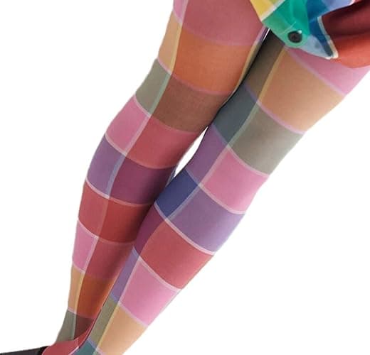 Vintage 60s Printed Funky Tights for Women Y2K Tie Dye Mesh Pantyhose Skinny Body Shaping Leggings Streetwear thumbnail 2