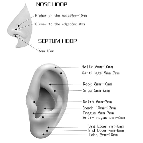ORANGELOVE Double Open Stack CZ Nose Ring Hoop 316L Surgical Steel Helix Rook Conch Cartilage Daith Tragus Earrings Hinged Segment Nostril Piercing Septum Clicker 20G 18G 16G Lip Ring thumbnail 6