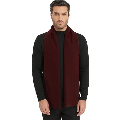CUDDLE DREAMS Men's Silk Scarves for Winter, 100% Mulberry Silk Brushed, Luxuriously Soft & Warm, Decent Box Packed thumbnail 2