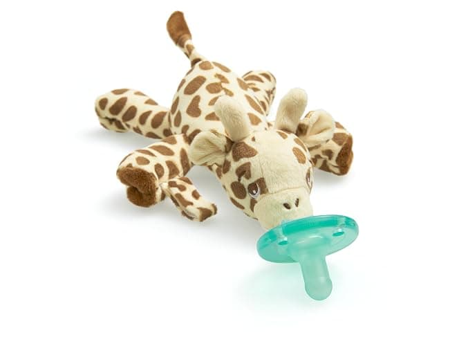 Philips AVENT Soothie Snuggle Pacifier Holder with Detachable Pacifier, 0m+, Giraffe, SCF347/01-1 Count (Pack of 1) - Image 1