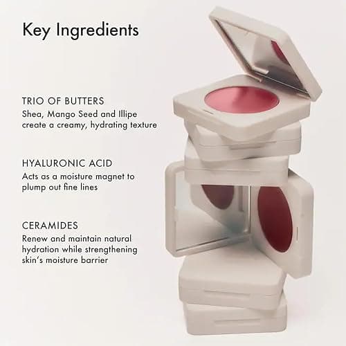 Summer Fridays Blush Butter Balm - Skincare-Infused Hydrating Cream Blush with Hyaluronic Acid, Ceramides, & Shea Butter for a Dewy Flush of Color - Cheek and Lip Tint - Dusty Rose (0.14 Oz) thumbnail 5