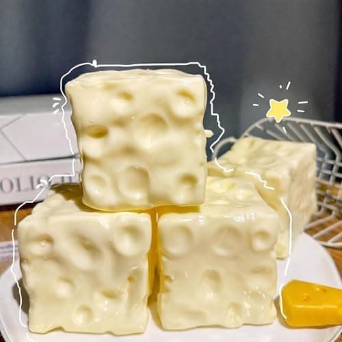 Pink Cheese Squishy, Squeeze Soft Cheese Luck Squishy Skin Slow Rising Sensory Stress & Anxiety Relief Fidget for Adults Gift Novelty Anxiety Calming Desk Party Favors (A-Cheese-Yellow) thumbnail 5