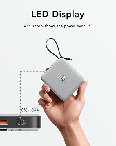 VRURC Portable Phone Charger 4 Built-in Cables, Fast Charging PD 20W Power Bank 10000mAh, USB C Mini Battery Pack for iPhone 16 15 14 Samsung Galaxy S23 Google Android Cell Phones(1 Pack) thumbnail 8