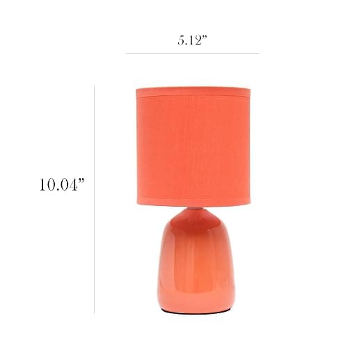 Simple Designs Table Lamp, Orange (LT1134-ORG) thumbnail 3