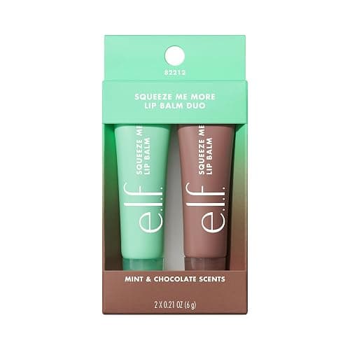 e.l.f. Squeeze Me More Lip Balm Duo, Moisturizing Balm For A Sheer Tint Of Color, Made With Hyaluronic Acid, Vegan & Cruelty-Free, Mint & Chocolate - Image 1