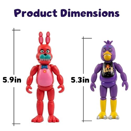 HOpGdd Action Figures Set, 5.5 Inch Movable Joint Toys, Horror Style Collectible Figures, Poseable Doll Set for Display, Cake Toppers, Gifts & Desk Decor thumbnail 3