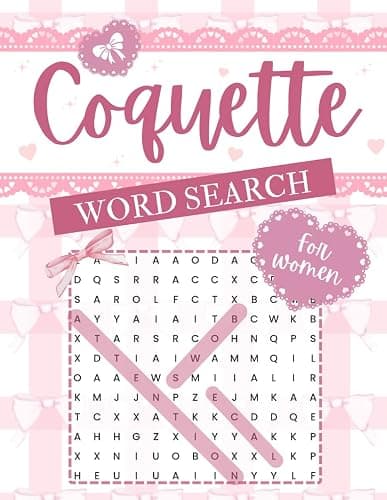 Coquette Word Search For Women: Over 50 Girly Puzzles Book to Embrace Your Femininity and Keep Your Brain Active - Image 1