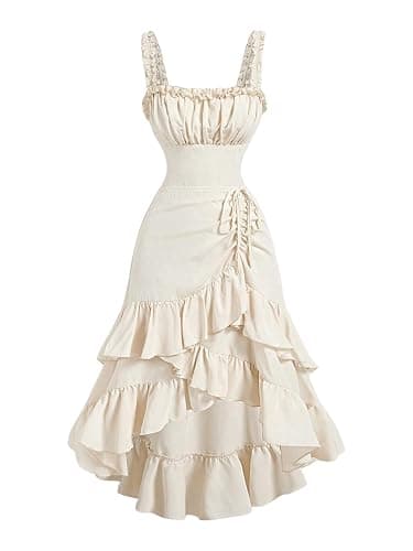 SOLY HUX Women's Layered Ruffle Hem Dress Sleeveless Ruched Asymmetrical Long Party Dresses - Image 1