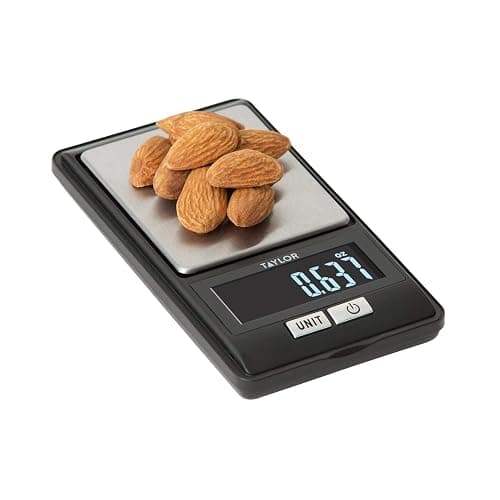 Taylor High Precision Digital Food Portion Scale – 16 oz/500 g Capacity, Compact Kitchen Scale for Portion Control, Meal Prep & Travel, Includes Protective Snap-On Cover for Storage (Black) thumbnail 4