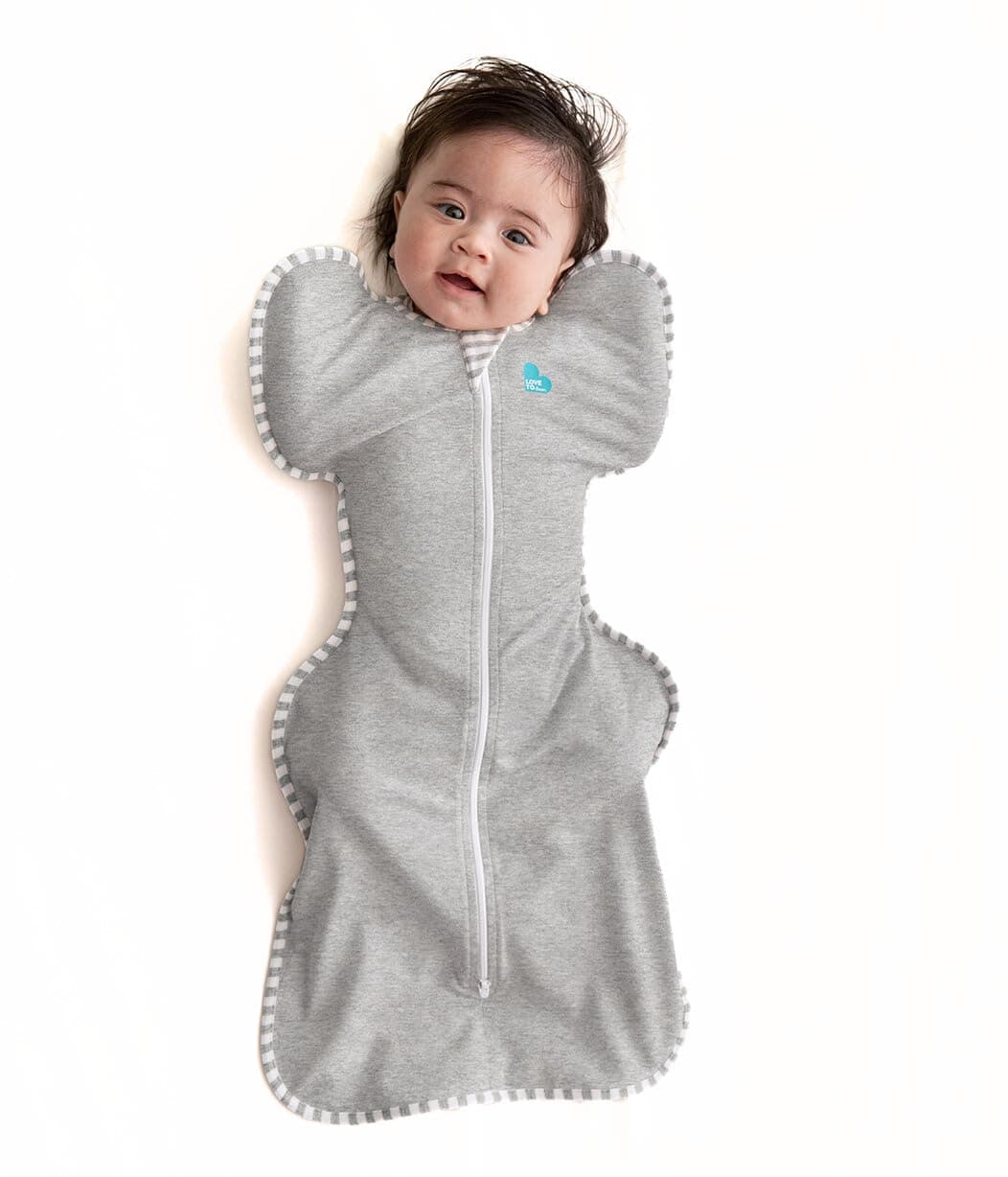 Love To Dream™ Swaddle Up™ Original, Newborn (2.2-3.8kg), Ideal for Moderate Room Temperatures (20-24°C), 1.0 TOG, Arms Up Position, Twin Zipper for Easy Nappy Changes, Grey - Image 1