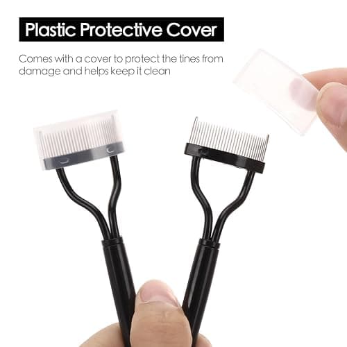 2 Pcs Eyelash Separator Tool Mascara Brushes Eyelash Comb Separator Definer Lash Comb for Combing, Separating Lashes - Black thumbnail 4