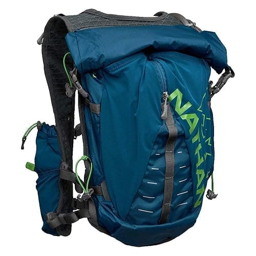Nathan TrailMix Running Vest/Hydration Pack. 12L (12 Liters) for Men and Women | 2L Bladder Included (2 liters). Zipper, Pocket - Charchoal/Sailor Blue - Unisex - One Size Fits Most thumbnail 3