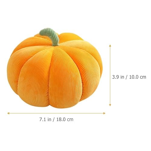 LTGB Pumpkin Throw Pillow, Halloween Stuffed Pumpkin Fluffy Plush Toys Soft Pumpkin Throw Pillow Gifts for Home Decoration Party Favors(Pink - 18 cm) thumbnail 2