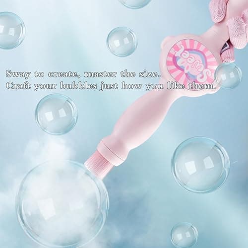 Elastic Bubble Fog Wand,Fog Bubble Machine,Bubble Machine,Fun Science Experiments, Kids Toys, Parent-Child Interaction (Pink) thumbnail 6