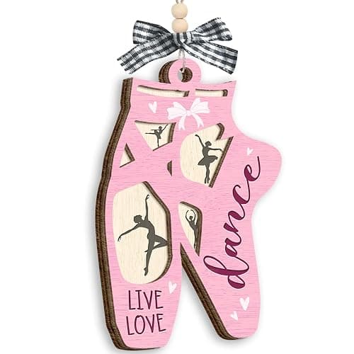 Ballet Ornament 2025 - Ballet Christmas Ornaments, Ballerina Gifts for Teen Girls, Women, Dancers, Wooden Dance Christmas Ornament for Ballerina Lovers, Dancers, Teachers - Xmas Tree Hanging Decor - Image 1