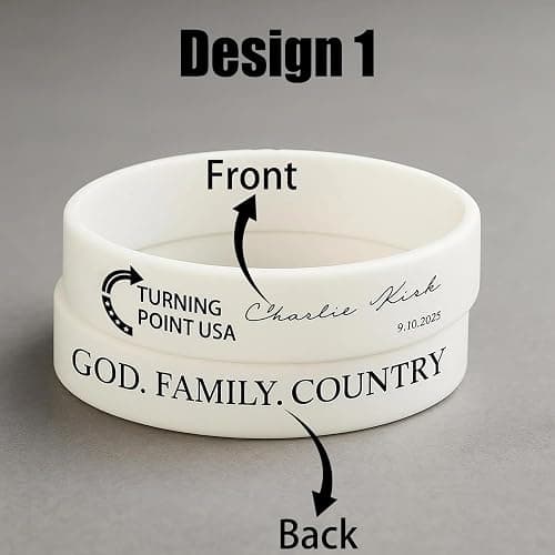 ColisPar 3 Pack Charlie Kirk Freedom Rubber Wristband Bracelet Band for Men Women, Charlie Kirk Merch Merchandise, Silicone Band I Am We Are All Charlie Kirk Now In Memory Of Charlie thumbnail 2