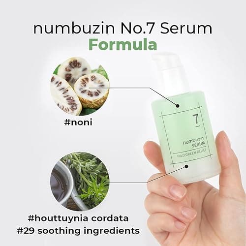 numbuzin No.7 Serum | Mild Green Soothing Serum | Soothing Green Gel for Acne-Prone Skin, Sensitive Redness | Centella Asiatica, Green Tea, Noni | Korean Skincare for Soothing | 1.69 fl. oz. thumbnail 6