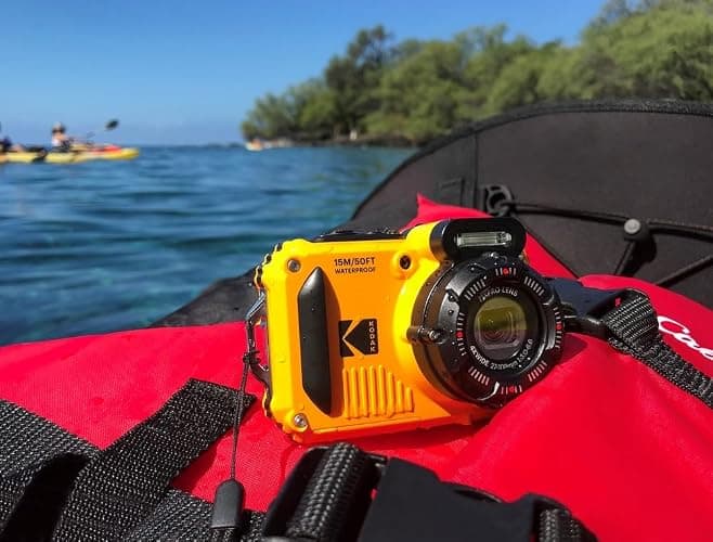 KODAK PIXPRO WPZ2 16MP Waterproof Digital Camera, 15m, 4X Zoom, Yellow | 1080p Full HD Video, 27mm Wide Angle Lens, 2.7 Inch LCD, Shockproof 2m, Wi-Fi, Snorkeling and Beach Camera thumbnail 10
