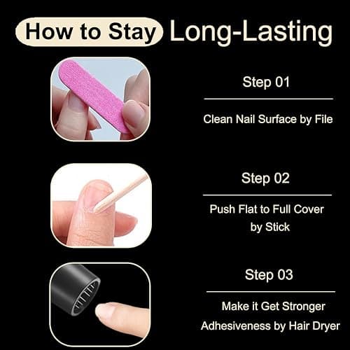DOCVOEOMH 1440PCS Press on Nail Adhesive Tabs - 60 Sheets with 12 Sizes, Nail Sticky Glue Tabs for Press on Nails, Stickers for Artificial Fake Nails for Home/Salon Use thumbnail 4