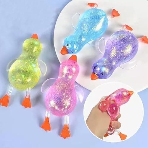 Cute Duck Squish-y Sugar Stress Ball,Glitter Ducks,Soft Duck Stress Relief Sugar Ball Squish-y Ultra Squi-Shy,Moldable Slow Rise Relaxing Sensory Fidget Stresses for Anxiety Relief(Random,2Pcs) thumbnail 4