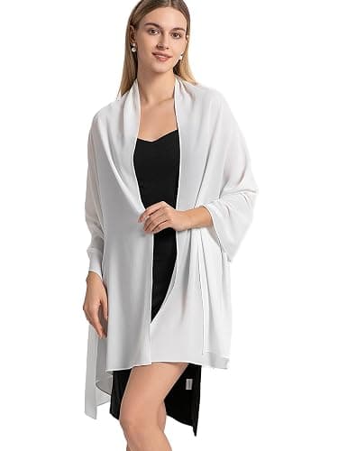 Yetoun Women Shawl Wraps for Evening Dresses, Wedding Shawls Chiffon Scarf Wrap Scarves thumbnail 4