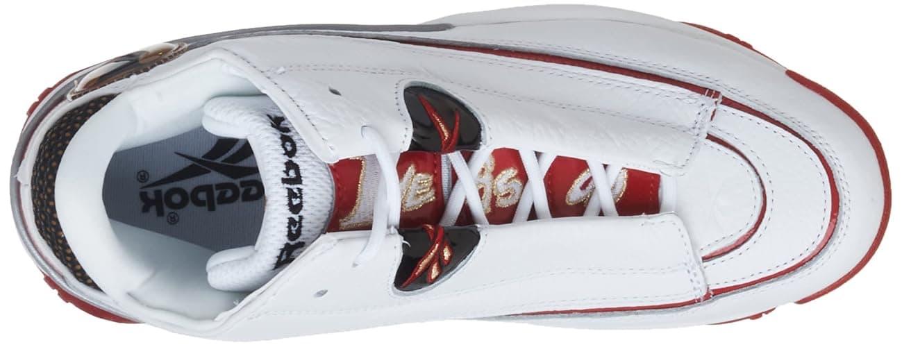 Reebok Mens The Answer DMX Faux Leather Fitness Basketball Shoes - 11 - Ftwr White/Flash Red/Core Black thumbnail 3