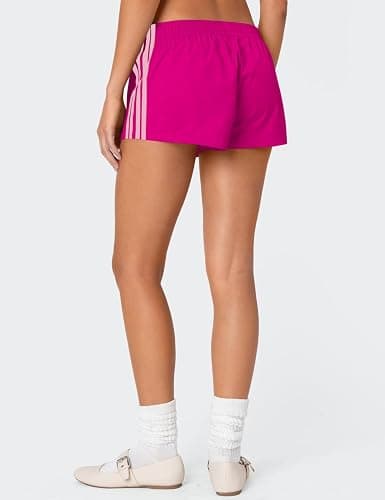 Plameil Shorts for Women Sweat Track Athletic Shorts Summer Low Rise Mini Side Stripes Gym Y2k Cute Girls Athleisure Clothing thumbnail 4