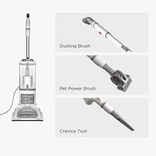 Shark Upright Vacuum Cleaner | Navigator Lift-Away | Pet Hair, Carpet & Hard Floor Cleaning | Pet Power Brush, Dusting Brush & Crevice Tool | HEPA Filter | Swivel Steering | White/Silver | NV356E thumbnail 9