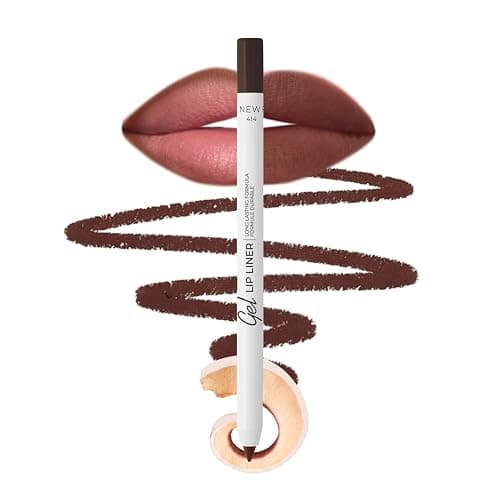 Lamel Long Lasting Lip Liner Pencil – Intense Brown – 2-in-1 Gel Liner | 8-Hour Wear, Creamy Texture, High Pigment, Sharpenable – Use as Lip Liner or Full Coverage Lipstick (414) - Image 1