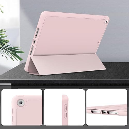 JKSML Case for iPad 9th Generation 2021/ iPad 8th Generation 2020/ iPad 7th Generation 2019, Protective Case with Pencil Holder for iPad 9/8/7 10.2 Inch, Auto Sleep/Wake, Pink thumbnail 7
