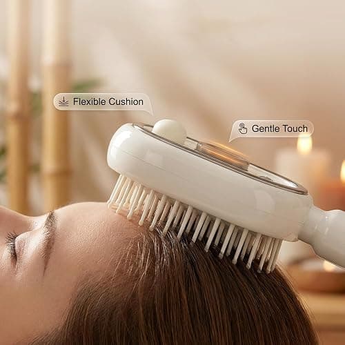 2026 New Electric Steam Brush for Hair, Upgrade Rechargeable 3 in 1 Self Cleaning Hair Brush with Water Spray, Electric Spray Air Cushion Massage Comb for Long Short Hairs Frizz Control (Purple) thumbnail 3