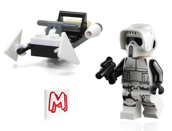 LEGO Star Wars The Mandalorian Minifigure - Imperial Scout Trooper with Blaster and Speeder Bike 75292 - Image 1